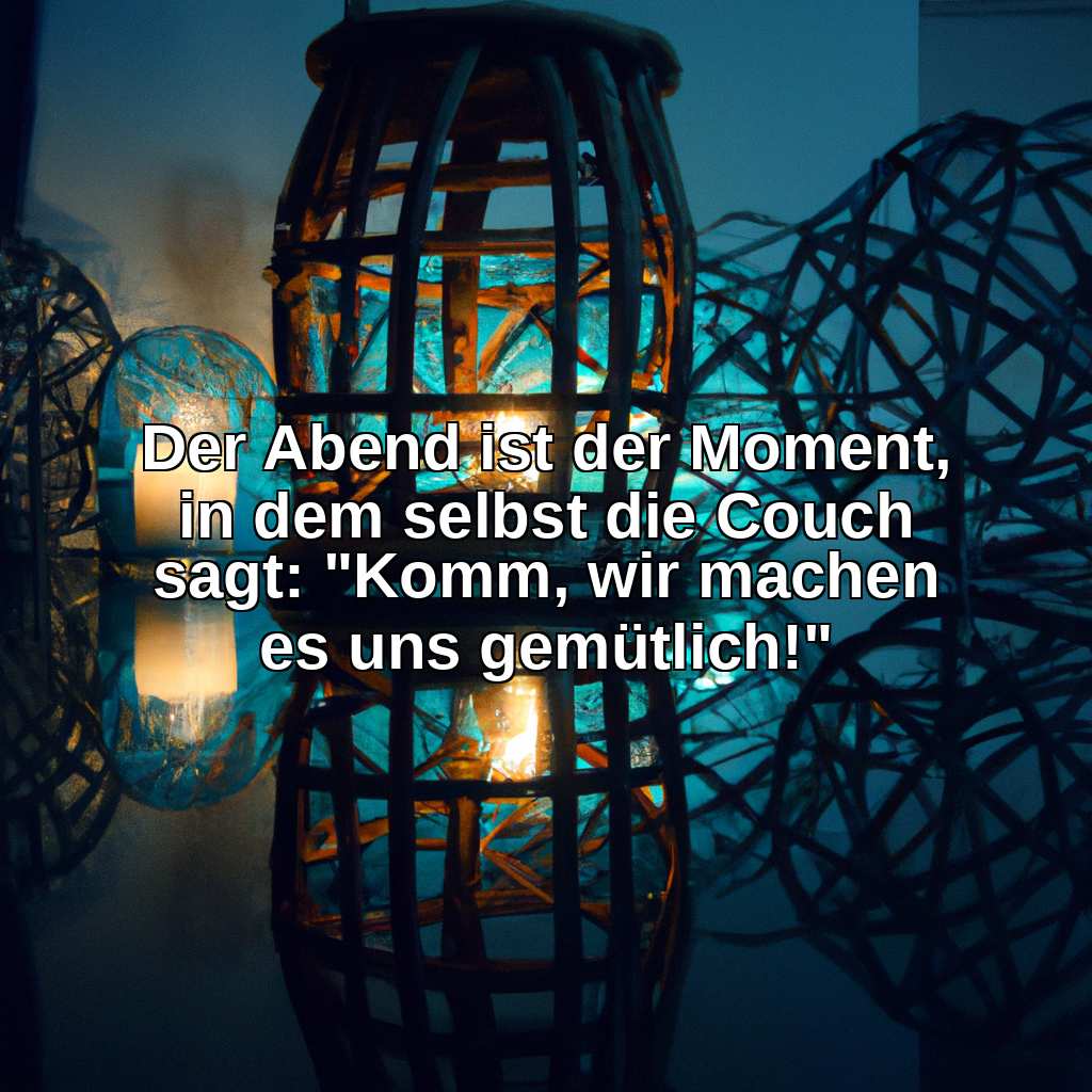 Der Abend ist der Moment, in dem selbst die Couch sagt: 