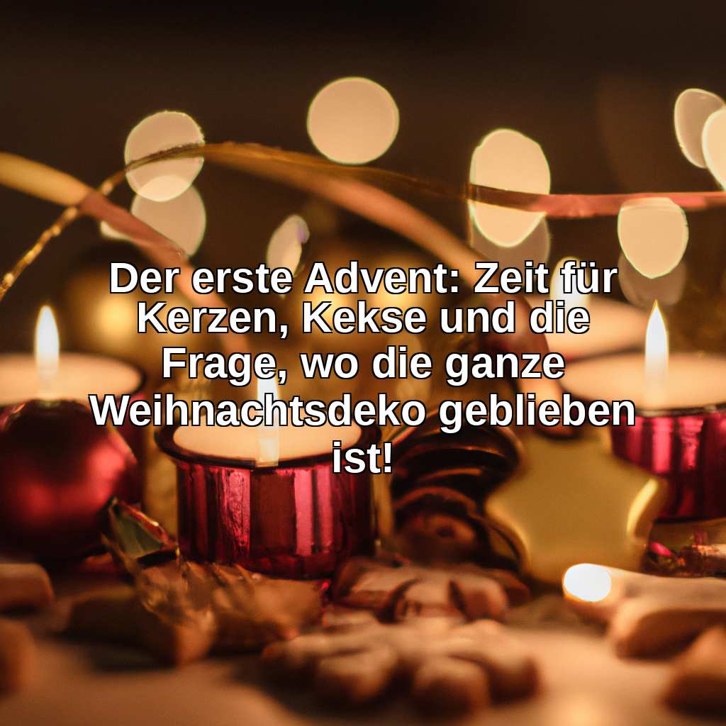 Der erste Advent: Zeit für Kerzen, Kekse und die Frage, wo die ganze Weihnachtsdeko geblieben ist!