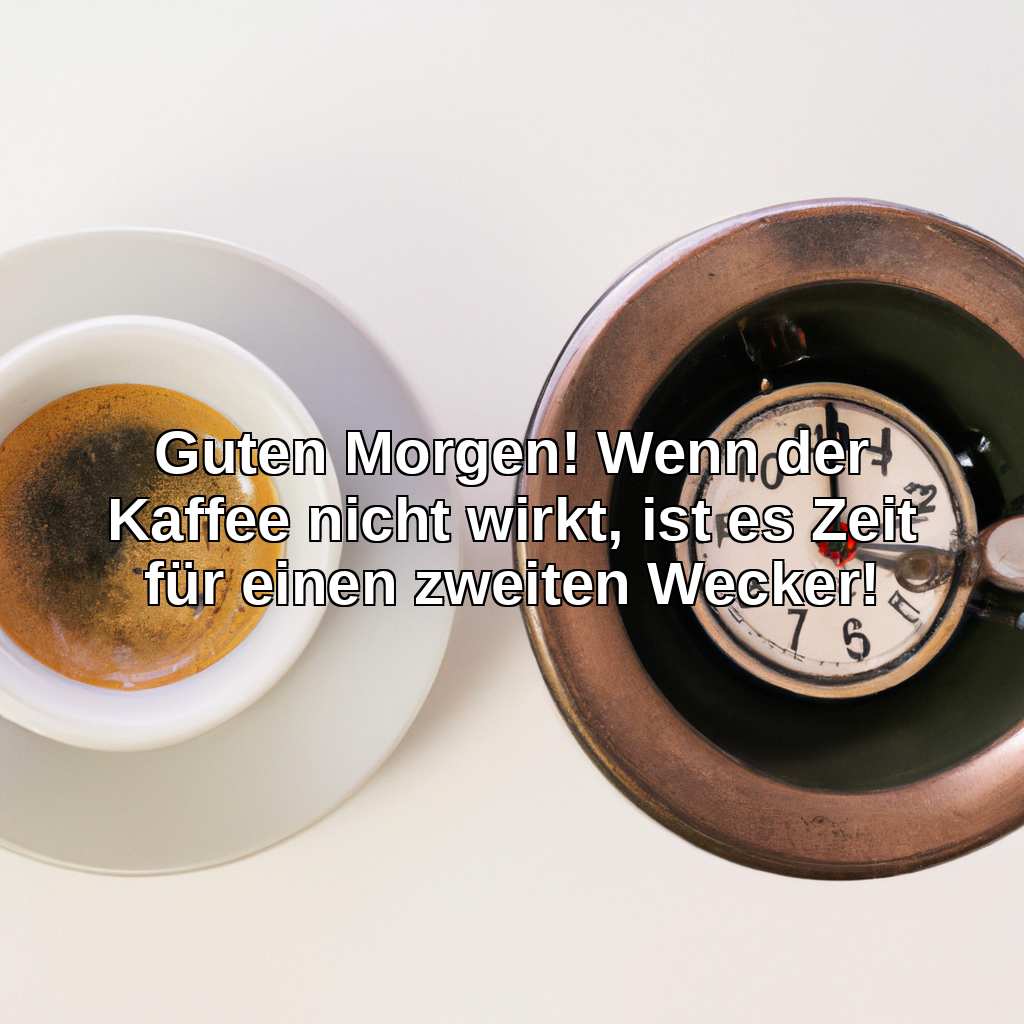 Guten Morgen! Wenn der Kaffee nicht wirkt, ist es Zeit für einen zweiten Wecker!
