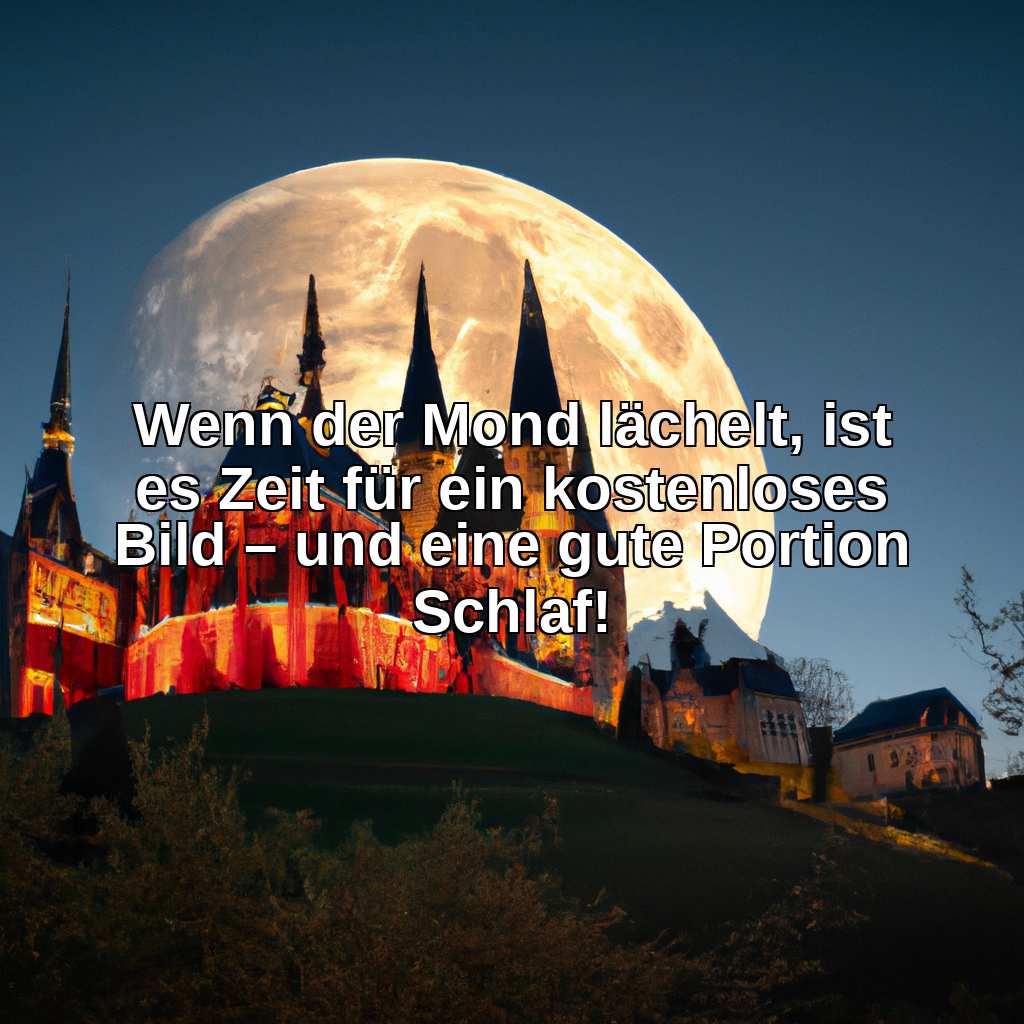 Wenn der Mond lächelt, ist es Zeit für ein kostenloses Bild – und eine gute Portion Schlaf!