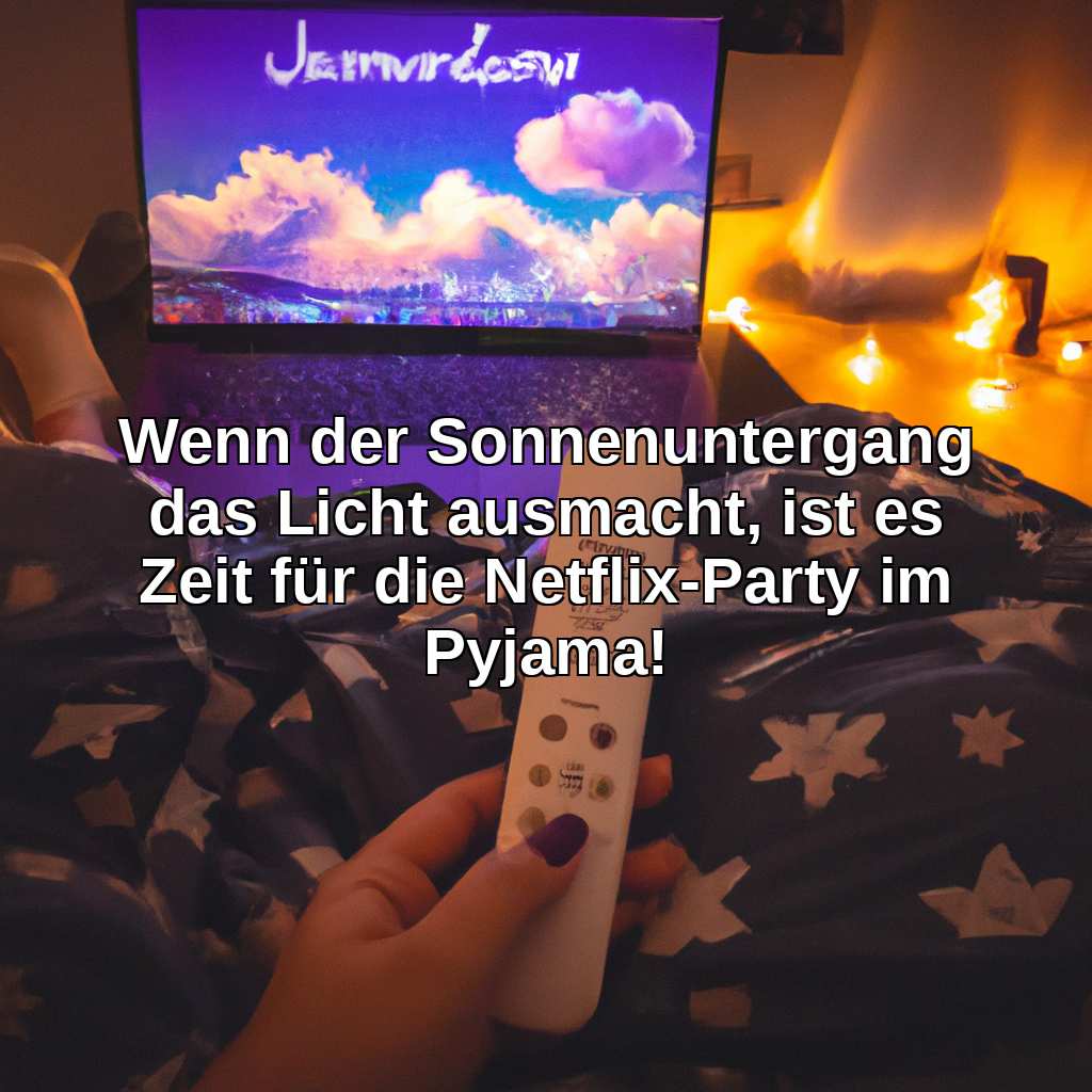 Wenn der Sonnenuntergang das Licht ausmacht, ist es Zeit für die Netflix-Party im Pyjama!