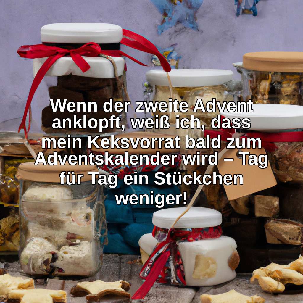 Wenn der zweite Advent anklopft, weiß ich, dass mein Keksvorrat bald zum Adventskalender wird – Tag für Tag ein Stückchen weniger!